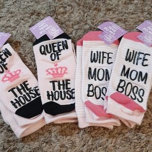 Socks Queen Wife Boss GRIP Bottoms